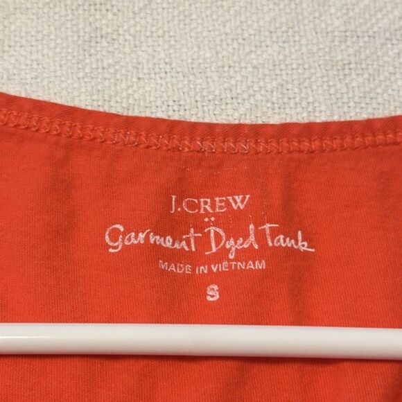 J Crew Tank Top Crew Neck Womens Sm Vibrant Breathable Festival Orange Vacation - Picture 5 of 9